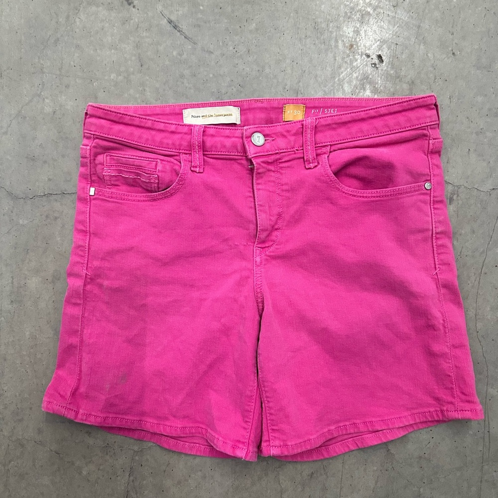 Pilcro Pink stet fit Jean Shorts Mid-Length